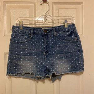 Ymi jean shorts polkadot shorts size women 7/28US